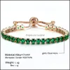 Tennis en gros meilleure qualité mode 5A zircon cubique brillant bracelet réglable femmes or Fl diamant simple rangée bijoux goutte Otgsy