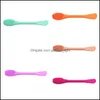 Cleaning Brushes New Pattern Sile Mas Brush Double Head Use Facial Mask Clarisonic Makeup Keep Cool 4 3Le D2 Drop Delivery Home Gard Dh2Nl