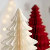 Décorations de Noël en papier nid d'abeille, ensemble de 2 pièces, ornements de Table de noël, décoration pour la maison, fête de l'année, accessoires Po