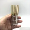 梱包ボトル4ML 2.5mlリップグロスプラスチックボトルコンテナ空の金色のチューブアイライナーアイラッシュコンテナミニリップグロススプリットドロップドビル