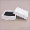 Gift Wrap High Quality Luxury Marble Jewelry Paper Box Packaging Ring Pendants Boxes Cardboard Wholesale Lx2869 Drop Delivery Home G Dhz4A