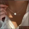 Pendentif colliers 2021 coréen Chic Simple décontracté Double couches chaîne collier fleur bijoux livraison directe pendentifs Othyk