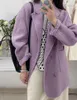 Kvinnors kostymer blazer Silk Wool Suit Coat Double Breasted Rabbit Hair Classic Loose Overcoat Soft för Autumn Spring Blazer Dropshiping 230112