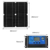 Painéis solares DC18V 200W Kit de painel solar com 60A Controlador USB 5V Bateria de carregador de energia solar para o banco de acampamento Placas de carro de camping rv Placa solar 230113