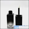 Packing Bottles Gradient Black Square Liquid Lip Gloss Tube Empty Diy Handwork Lipstick Lips Tubes Cosmetic Containers For Makeup 20 Otfmk
