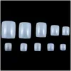 Faux Ongles En Gros 500 Pcs Naturel / Blanc / Transparent Acrylique Faux Artificiels Conseils D'orteil Pour Nail Art Décoration Shippinng Drop Del Dhnzi