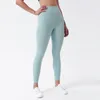 LL-1903 Effen kleur dames yoga hoge taille lange broek yoga-outfits oefening fitnesskleding meisjes hardlooplegging negende broek elastische sportkleding voor volwassenen