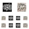 Decorazioni per nail art Taglie Wholesalemix 1000 Pz Pietre di strass flatback acriliche rotonde trasparenti cristalline per abiti da sposa Dr Dhgpg