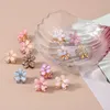 Double Side Crystal Flower Hair Claw Ribbon Rhinestones Alloy Hair Clamp for Girls Sweet Summer Side Clip Hairs Styling Accessories 1328