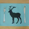 Bord Mats 40x31cm Set Linen Animal Pattern Placemat Home Decorative Mat Kitchen Servett