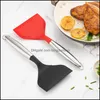 Cooking Utensils Sile Shovel Stainless Steel Handle Kitchen Nonstick Jade Burning Moving Drop Delivery Home Garden Dining Bar Dhcjq