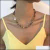 Chokers 2021 Yumuşak Mticolor Clay Clay Suçlama Hazırlığı Etnik Stil Renk Boncuk El Yapımı Moda Takı Hediye Delisi Deliv OT6WK