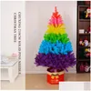 Weihnachtsdekorationen 2021 Ankunft Regenbogenfarbe Baum Festival Dekoration Kreative Home Ornamente Wohnzimmer Drop Lieferung Garten F Dhamn