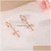 Dangle Lustre Europe Mode Bijoux Simple Croix Boucles D'oreilles Livraison Directe Dhmyl