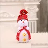 Julekorationer Apple Bag Snowman Gift Ornaments Pendant Drop Delivery Home Garden Festive Party Supplies DHSA2