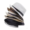 Party Hats New Men Women St Soft Fedora Panama Outdoor Stingy Brim Caps Colors Choose Sn1203 Drop Delivery Home Garden Festive Suppli Dhxky