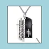 Pendentif Colliers Collares Bible Cross Hommes Collier Militaire Dog Tag 316L Bijoux En Acier Inoxydable Vers Religieux Drop Livraison Penda Dhofq