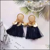 Dangle Chandelier Alloy Resin Tassel Earrings Ladies Hanging Retro Style Fashion Jewelry Birthday Valentines Day Easter Gift Drop D Dhudx