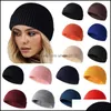 Beanie/Skull Caps Beanie/Skl Womens Beanie Solid Winter Krylic Hat warm knit skl cap for women men men cusagy sklies cha otjwq