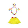 Ghirlande Di Fiori Decorativi 30 Set 30 Cm Gonna Di Erba Hawaiana Aggiungi 4 Pezzi Set Lei Per Bambino Luau Costume Party Beach Flo Dh6Ze