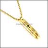 Colliers pendants 316l en acier inoxydable ouvert Homme croix ￉criture Vertiage Charne Gold Chaines pour femmes Hop Hop Bijoux 5 W2 Drop d￩livre DHBGV