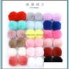 Autres Accessoires De Mode 8Cm Fausse Fourrure De Lapin Boule Pom Poms Fluffy Pompom Diy Pour Femmes Enfants Chapeaux D'hiver Sklies Bonnets Bonnet Tricoté Dhmas