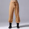 Men's Pants 2023 Fashion Men Linen Comfortable Male Trousers Casual Straight Plus Size M-5XL 6XL Black White Navy Blue