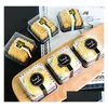 Caixas de embalagem 1000pcs por atacado 50g bandejas de bolo de lua embalagem de plástico dourado inferior transparente ER Drop entrega de escritório