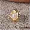 Charms Shell Starfish Pearl Pendant For Necklace Bracelet Earring Gold Plating Alloy Charm Diy Jewelry Making Accessory Drop Deliver Dhyil