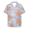 Chemises décontractées pour hommes Revers Chemise boutonnée à manches courtes Hommes Imprimé polynésien Style hawaïen Tendance Tous les jours Polyvalent 2023 Personnalisé