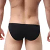 Underpants Men's Sexy Underwear U Convex One-piece Ultra-thin Transparent Ice Silk Briefs Large Size Low Waist Shorts Men