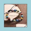 Очарование браслетов мода Bohemian Colorf Lava Stone Bead Bracelet for Women Jewelry Accessessy Diffuser Diffuser доставка OTPQB