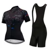 Гоночные наборы 2023 летняя велосипедная одежда Lycra Women Women Bib Shorts Модные велосипедные набор спортивного костюма