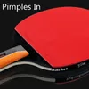 Raquettes de tennis de table 1 paire de raquettes professionnelles en caoutchouc carbone ping-pong court manche long entraînement pagaie 230113