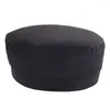 Berets Military Hat Winter Knitted Cap Flat Top Hats For Women Black Grey Male Female Casquette Militaire Gorra Plana