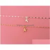 Anklets Fashion Jewelry Starfish Anklet Beach Pendant Chain Drop Delivery Dhbjs