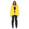 Fourrure pour femmes Ins Super GIA épais jaune Imitation peluche coton ample moyen Long automne et hiver manteau femmes