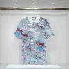 Men's Casual Shirts designer shirt European Paris cotton Lady covered with print tiger graffiti trend short sleeve casual loose T- top M-3XL 1FKU