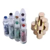 Packing Bottles 10Ml Natural Stones Ssential Oil Gemstone Roller Ball Clear Glass Healing Crystal Chips 10 Colors Drop Delivery Offi Dhwtw