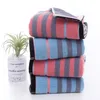 Towel 15 Pieces/Lot Wholesale Pure Cotton Thicken Stripe Hand Face 74x34cm 120gram/piece Terry