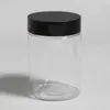 Bottiglie di stoccaggio 2 pezzi Vasetti cosmetici per gioielli vuoti 100/120/150ml Coperchio nero Contenitore per trucco riutilizzabile in plastica Bottiglia da viaggio Cucina