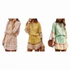 Kobiety Jumpsuits Summer elegancki koronkowy nadrukowany kombinezon panie bohemian kombinezon11