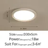 Plafonniers LED ronde simple pour chambre Loft couloir blanc noir or lampes maison déco luminaires AC90-260V Luminaria