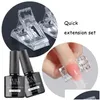 Nail Gel Extension Set 30Ml Acrygel Quick Building Uv Kit Pink Clear Poly Tips Forms Dégraissant Manucure Outils Gl1901B Drop Delivery Dhqre