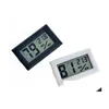 Household Thermometers Mini Digital Lcd Embedded Hygrometers Temperature Humidity Meter Indoor Thermometer Black White Sn1074 Drop D Dh45G