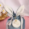 DHL Fast Ship Easter Bunny Bunny Gift Packing Sacos Velvet Dia dos namorados Dia Rabbit Sacos de doces de chocolate Jóias de festas de festas de casamento