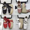 Kadınlar Kama Sandalet Platformu Espadrille Ayakkabı Balıkçı Topuk Topuk Tasarımcı Hafif Ağır Buzak Hakkisi Ayakkabı Box No37 ile Bağlantı Bağlantı