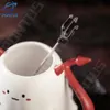 Mugs Halloween Devil Mug Cute Demon Elf Ghost Ceramic Cup with Spoon Home Office Coffee Tea s Gift 230113