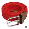 Belts Elastic Fabric Woven Stretch Casual Multicolored Braided Men's Buckle Belt Waistband Waist Straps #288028