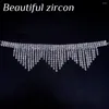 Anklets Sexy Rhinestone Women's Anklet Simple Style Simple Tassel Crystal Pendant Excessories High Cheels High